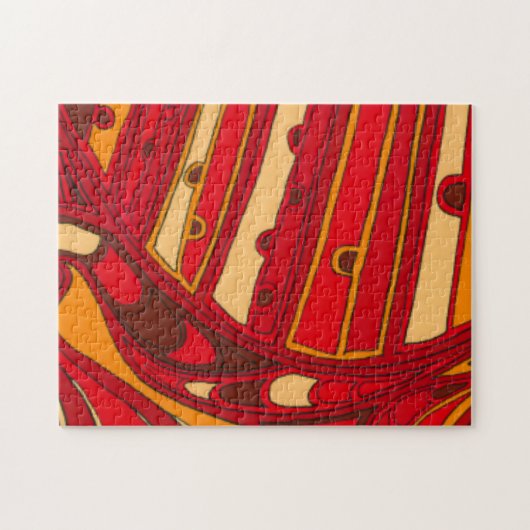 Abstracte Oranje panelen Legpuzzel (Horizontaal)