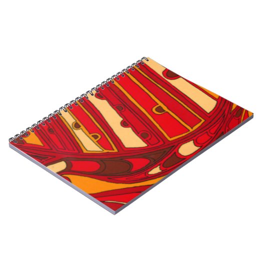 Abstracte Oranje panelen Notitieboek (Linkerzijde)