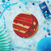 Abstracte Oranje panelen Papieren Bordje (Feest)