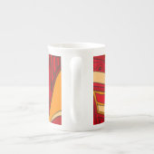 Abstracte Oranje panelen Porselein Kop (Achterkant)