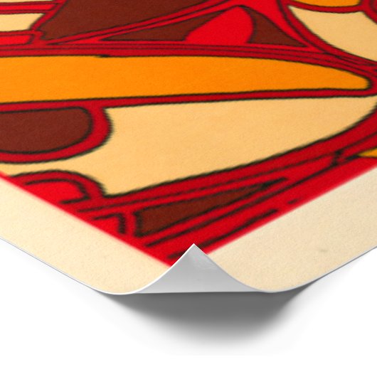 Abstracte Oranje panelen Poster (Hoek)