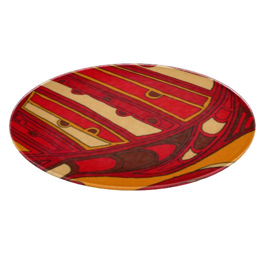 Abstracte Oranje panelen Snijplank (Hoek)