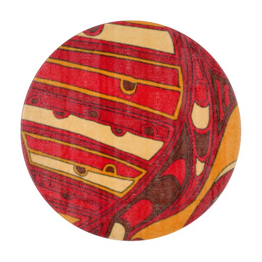 Abstracte Oranje panelen Snijplank (Voorkant)