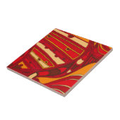 Abstracte Oranje panelen Tegeltje (Zijkant)