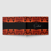 Abstracte Oranje Patroon Custom Wedding Gastenboek (Volledig)
