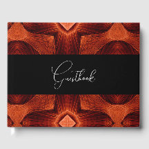 Abstracte Oranje Patroon Vintage Wedding