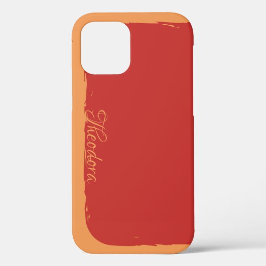 Abstracte Oranje rode en witte tekst Case-Mate iPhone Case (Achterkant)