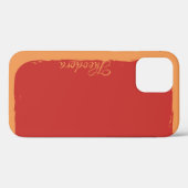 Abstracte Oranje rode en witte tekst Case-Mate iPhone Case (Achterkant (horizontaal))