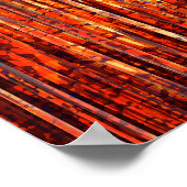 Abstracte Oranje strepen Poster (Hoek)