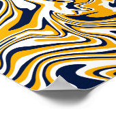 Abstracte Oranje stroming Poster (Hoek)