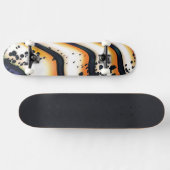 Abstracte Oranje Stroom – Modern Krachtig Grafisch Persoonlijk Skateboard (Horizontaal)