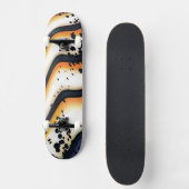 Abstracte Oranje Stroom – Modern Krachtig Grafisch Persoonlijk Skateboard (Voorkant)