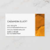 Abstracte Oranje unieke liquide alcoholinkt Visitekaartje (Achterkant)