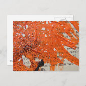 Abstracte Oranje verf Briefkaart (Voorkant / Achterkant)