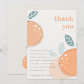 Abstracte Oranje vruchtbaarheid op elke dag van de Bedankkaart (Voorkant / Achterkant)