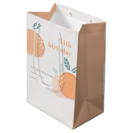 Abstracte Oranje vruchtbaarheid op elke dag van de Medium Cadeauzakje (Achterkant Gekanteld)