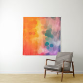 Abstracte oranje waterverf achtergrond. Illustrati Wandkleed (In Situ (horizontaal))