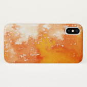 Abstracte Oranje Waterverf | Foto 2 toevoegen Case-Mate iPhone Case (Achterkant (horizontaal))