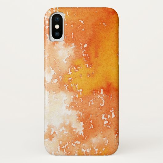 Abstracte Oranje Waterverf | Foto 2 toevoegen Case-Mate iPhone Case (Achterkant)
