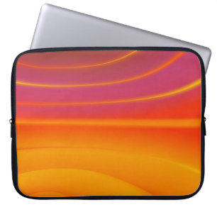 Abstracte oranje wervelende laptophoes laptop sleeve