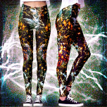 Abstracte Oranje witte Spletters op zwarte melkweg Leggings<br><div class="desc">Wees een trendsetter in deze superverbluffende fotografie-leggings van sparkly goud, oranje, lichtblauw en witte lichtsplatters op een zwarte hemelachtergrond! Werk uit, voer boodschappen uit of ga gewoon door. Zo uniek, zult u nooit zich over enige copycats moeten ongerust maken! Voeg een solide zwarte top toe voor de ultieme casual verfijning....</div>