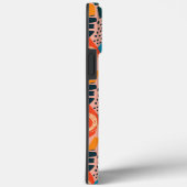 Abstracte Oranje zomertropische bladeren Case-Mate iPhone Case (Achterkant / Rechts)
