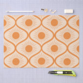 Abstracte oranje zon op mid century ogee tissuepapier (Craft)