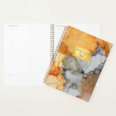 Abstracte Oranje zwarte goudolie Genoemde Planner (Display)
