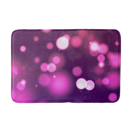 Abstracte Orbs Roze/Paarse Whimsical Design badmat (Voorkant)