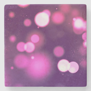 Abstracte Orbs Roze/Paarse Whimsical Design onderz Stenen Onderzetter