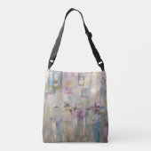 Abstracte Orchid Garden met lichte zomerkleuren Crossbody Tas (Achterkant)
