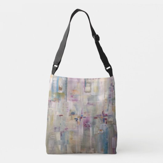 Abstracte Orchid Garden met lichte zomerkleuren Crossbody Tas (Achterkant)