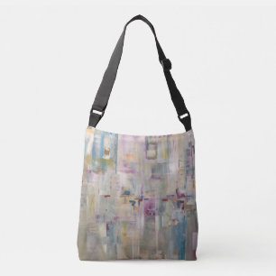 Abstracte Orchid Garden met lichte zomerkleuren Crossbody Tas