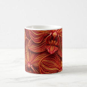 Abstracte Orchidee Vuur Rode Draad Koffiemok