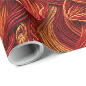 Abstracte Orchidee Vuurrode Draad Inpakpapier (Rol Hoek)