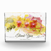 Abstracte orchideeën kleurenplastische kalligrafie fotoblokken (Voorkant)