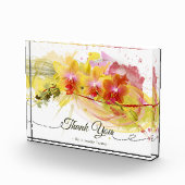 Abstracte orchideeën kleurenplastische kalligrafie fotoblokken (Rechts)