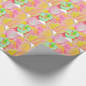 Abstracte orchideeën tropische waterverf cadeaupapier (Hoek)