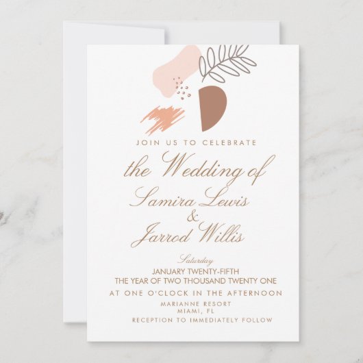 Abstracte organische aardbevingen kaart (Voorkant)