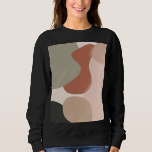 Abstracte Organische Blob-kunst – Modern Minimaal Trui