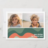 Abstracte organische kunst - 1 foto Jade Tangerine Feestdagenkaart (Voorkant)