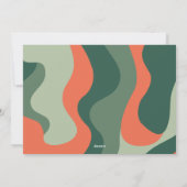 Abstracte organische kunst - 1 foto Jade Tangerine Feestdagenkaart (Achterkant)