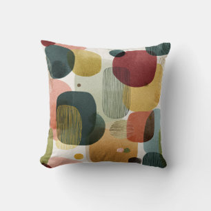 Abstracte organische kussensloop in mid-century mo kussen
