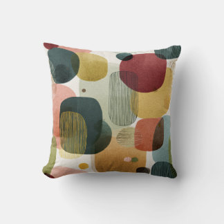 Abstracte organische kussensloop in mid-century mo kussen