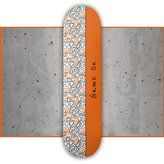 Abstracte organische lijn wit oranje passie persoonlijk skateboard