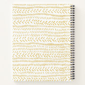 Abstracte organische lijnen Kunst in goud op maat Notitieboek (Achterkant)