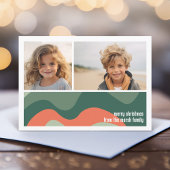 Abstracte organische lijnkunst - 1 foto Jade Tange Feestdagenkaart