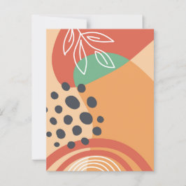 Abstracte organische moderne kunst briefkaart