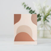 Abstracte organische terracotta boho curven briefkaart (Staand voorkant)