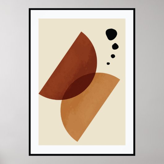 Abstracte organische vorm poster (Voorkant)